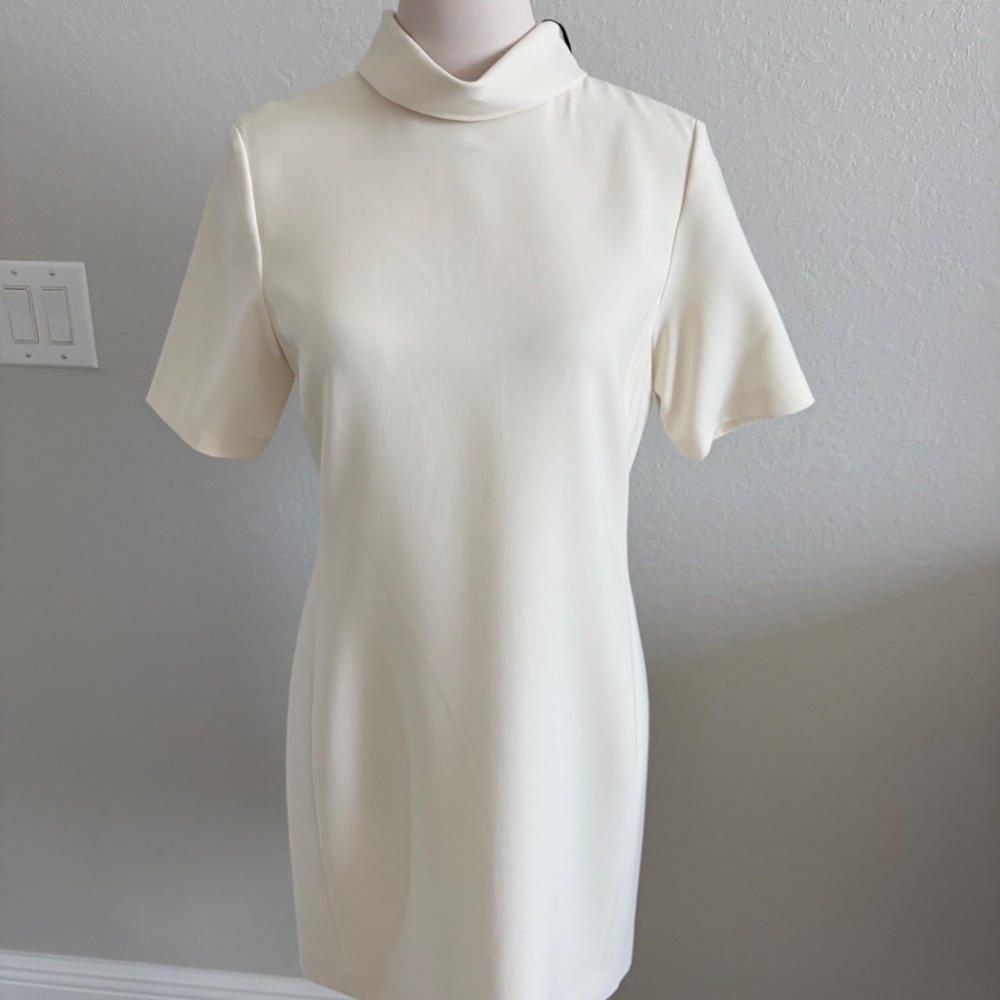 NWT Theory SS Roll Neck Admiral Crepe Dress
